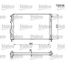 732316 VALEO Радиатор, охлаждение двигателя