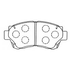 AKD-1131 ASVA Комплект тормозных колодок, дисковый тормоз