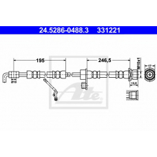 24.5286-0488.3 ATE Тормозной шланг
