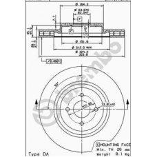 09.5486.50 BREMBO Тормозной диск