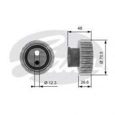 T41172 GATES Натяжной ролик, ремень грм