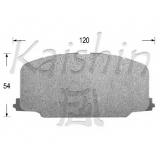 D2065 KAISHIN Комплект тормозных колодок, дисковый тормоз