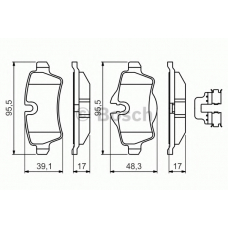 0 986 494 645 BOSCH Комплект тормозных колодок, дисковый тормоз