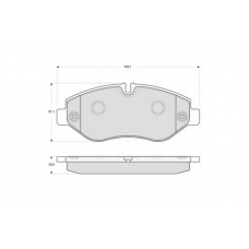 PF1586 PROCODIS FRANCE Комплект тормозных колодок, дисковый тормоз