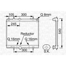 350213108800 MAGNETI MARELLI Радиатор, охлаждение двигателя