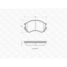 363702160503 MAGNETI MARELLI Комплект тормозных колодок, дисковый тормоз