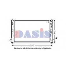 140069N AKS DASIS Радиатор, охлаждение двигателя
