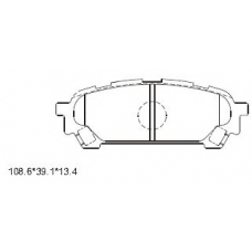 KD3720 ASIMCO Комплект тормозных колодок, дисковый тормоз