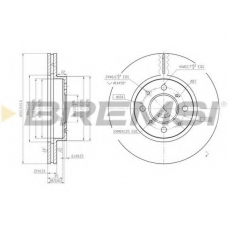 DBA492V BREMSI Тормозной диск