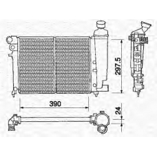 350213371000 MAGNETI MARELLI Радиатор, охлаждение двигателя