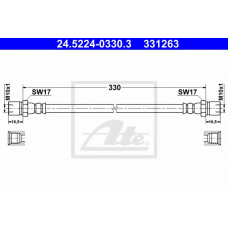 24.5224-0330.3 ATE Тормозной шланг