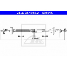 24.3728-1015.2 ATE Трос, управление сцеплением