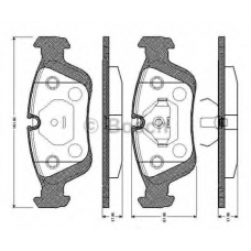 0 986 TB2 208 BOSCH Комплект тормозных колодок, дисковый тормоз