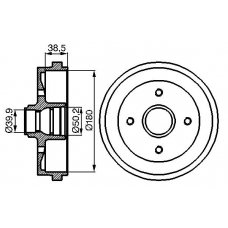 0 986 477 002 BOSCH Тормозной барабан