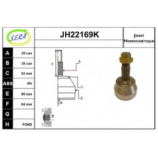 JH22169K SERA Шарнирный комплект, приводной вал