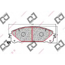 BP1649 DJ PARTS Комплект тормозных колодок, дисковый тормоз