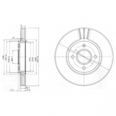 BG2757 DELPHI Тормозной диск
