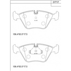KD7717 ASIMCO Комплект тормозных колодок, дисковый тормоз