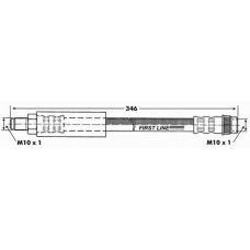 FBH6837 FIRST LINE Тормозной шланг