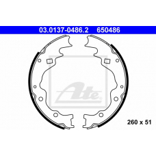 03.0137-0486.2 ATE Комплект тормозных колодок