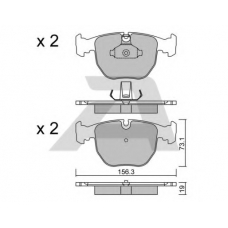 BPBM-1004 AISIN Комплект тормозных колодок, дисковый тормоз