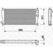 350213411000 MAGNETI MARELLI Радиатор, охлаждение двигателя