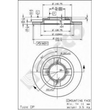 BS 7321 BRECO Тормозной диск