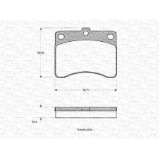 363702160891 MAGNETI MARELLI Комплект тормозных колодок, дисковый тормоз