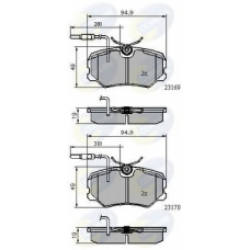 CBP11098 COMLINE Комплект тормозных колодок, дисковый тормоз