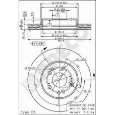 BS 8198 BRECO Тормозной диск