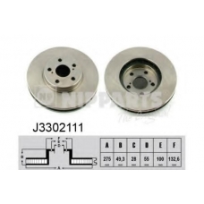 J3302111 NIPPARTS Тормозной диск