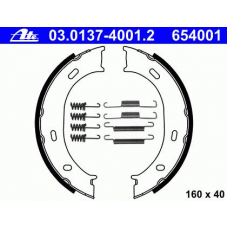 03.0137-4001.2 ATE Комплект тормозных колодок, стояночная тормозная с