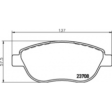 8DB 355 011-331 HELLA PAGID Комплект тормозных колодок, дисковый тормоз