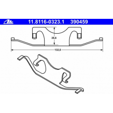 11.8116-0323.1 ATE Пружина, тормозной суппорт