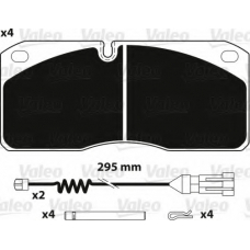 882236 VALEO Комплект тормозных колодок, дисковый тормоз