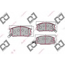 BP1581 DJ PARTS Комплект тормозных колодок, дисковый тормоз