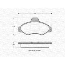 363702160286 MAGNETI MARELLI Комплект тормозных колодок, дисковый тормоз