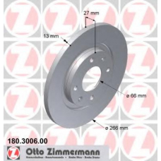 180.3006.00 ZIMMERMANN Тормозной диск