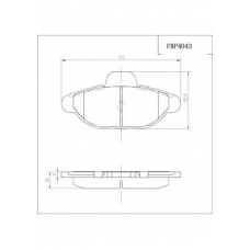 FBP4043 FI.BA Комплект тормозных колодок, дисковый тормоз