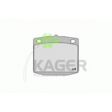 35-0458 KAGER Комплект тормозных колодок, дисковый тормоз