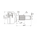 CVJ5124.10 OPEN PARTS Шарнирный комплект, приводной вал