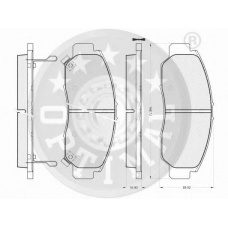 74712 OPTIMAL Комплект тормозных колодок, дисковый тормоз