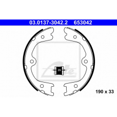 03.0137-3042.2 ATE Комплект тормозных колодок, стояночная тормозная с