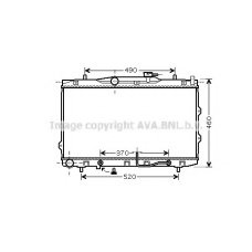 KAA2075 AVA Радиатор, охлаждение двигателя