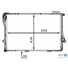 8MK 376 712-481 HELLA Радиатор, охлаждение двигателя