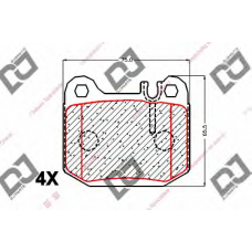 BP1874 DJ PARTS Комплект тормозных колодок, дисковый тормоз