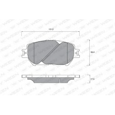 151-1383 WEEN Комплект тормозных колодок, дисковый тормоз