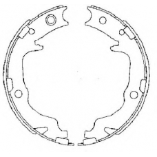 8DA 355 050-871 HELLA Комплект тормозных колодок, стояночная тормозная с