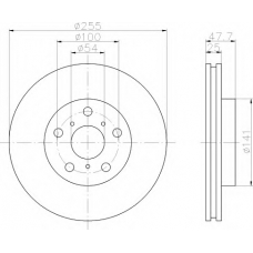 8DD 355 102-351 HELLA Тормозной диск