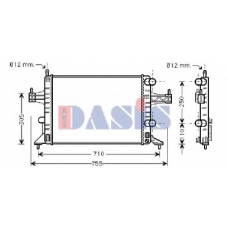 150011N AKS DASIS Радиатор, охлаждение двигателя